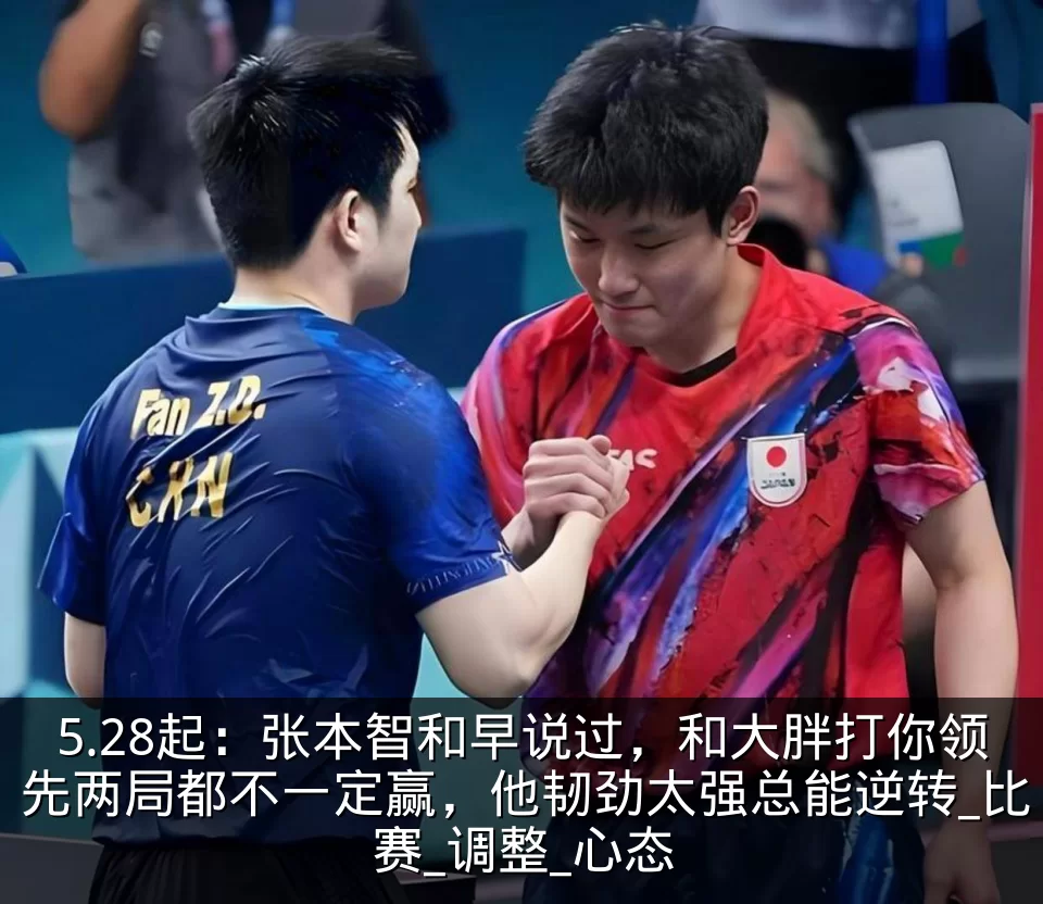 5.28起：张本智和早说过，和大胖打你领先两局都不一定赢，他韧劲太强总能逆转_比赛_调整_心态